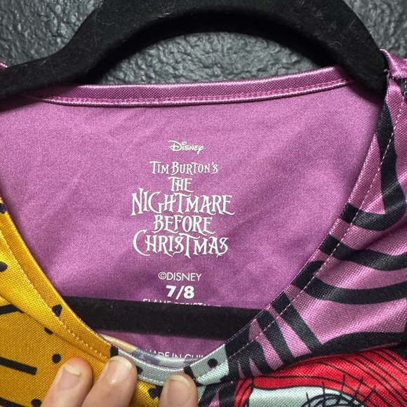 Disney The Nightmare Before Christmas Multicolor Night Gown Size 7/8 - Picture 3 of 4